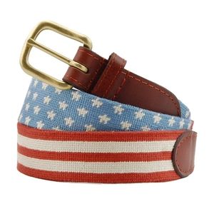 Smathers & Branson Needlepoint Belt Stars and Stripes
